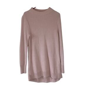 Duluth Trading Company Women's Knit Worth Funnelneck Tunic Sweater Peach Sz S